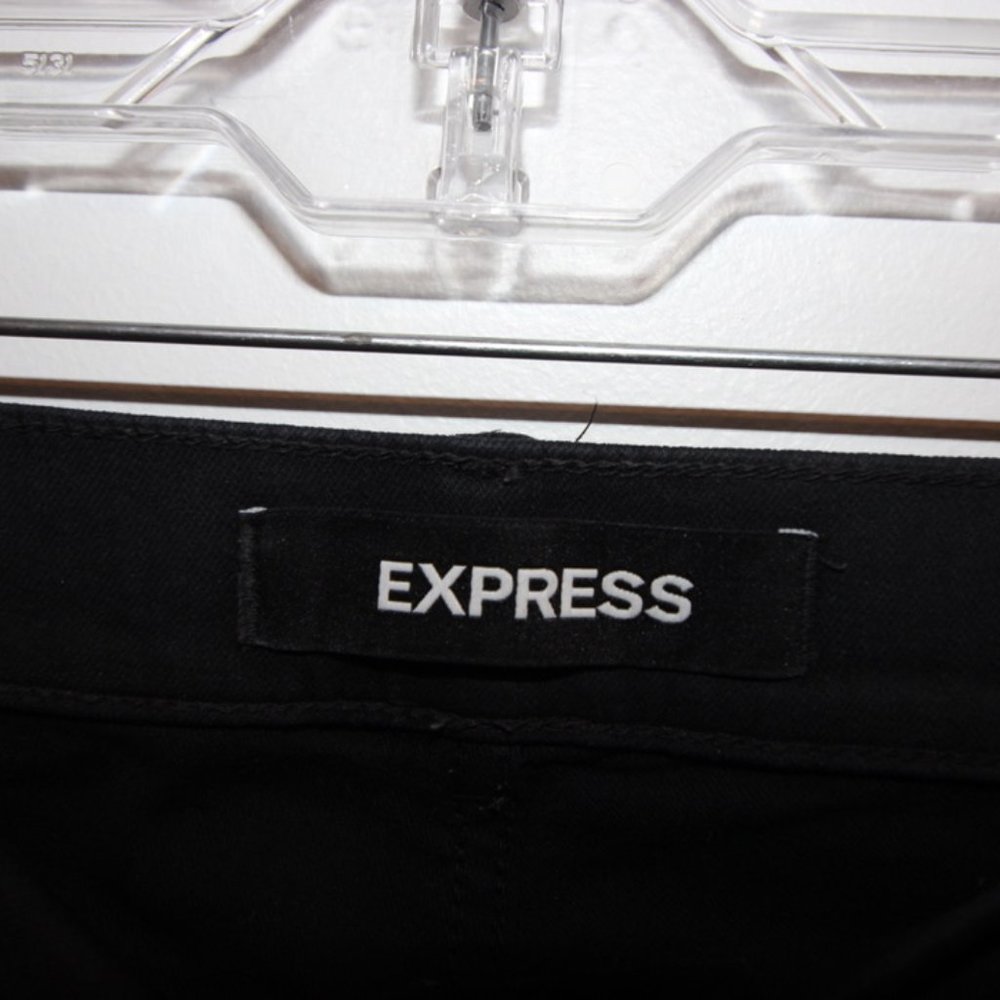 Express Black Ankle Crop Skinny Jeans